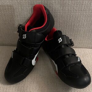 Peloton Black and Red Cycling Shoes